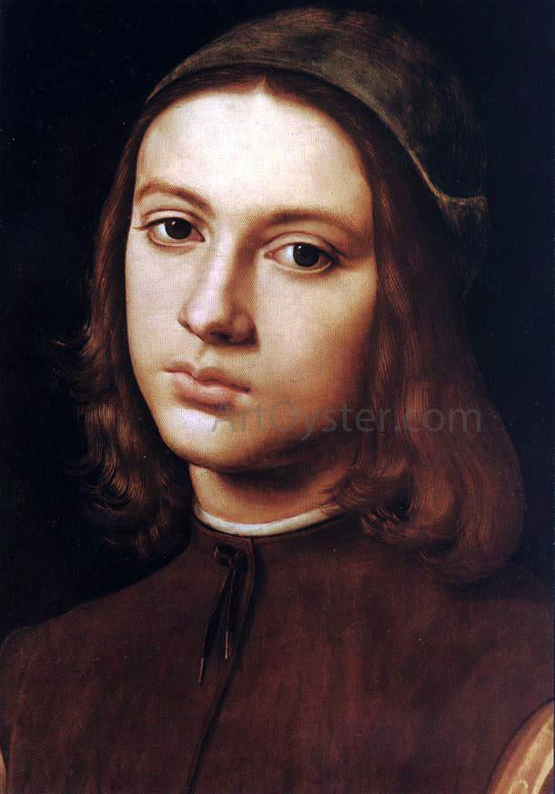Pietro Perugino Portrait of a Young Man - Canvas Print