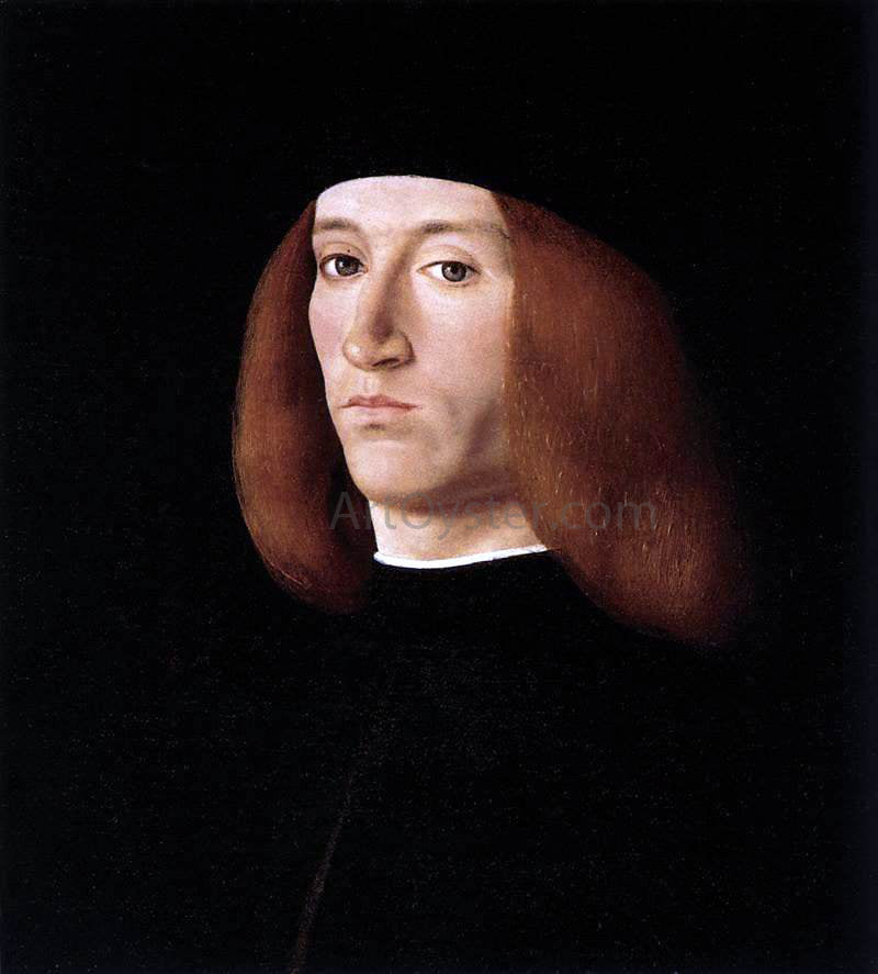 Andrea Solario Portrait of a Young Man - Canvas Print