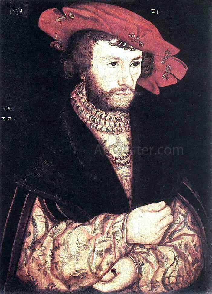 The Elder Lucas Cranach Portrait of a Young Man - Canvas Print