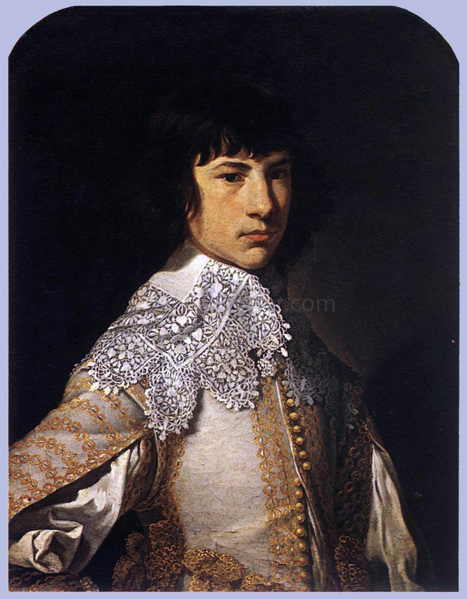 Jean Tassel Portrait of a Young Man - Canvas Print