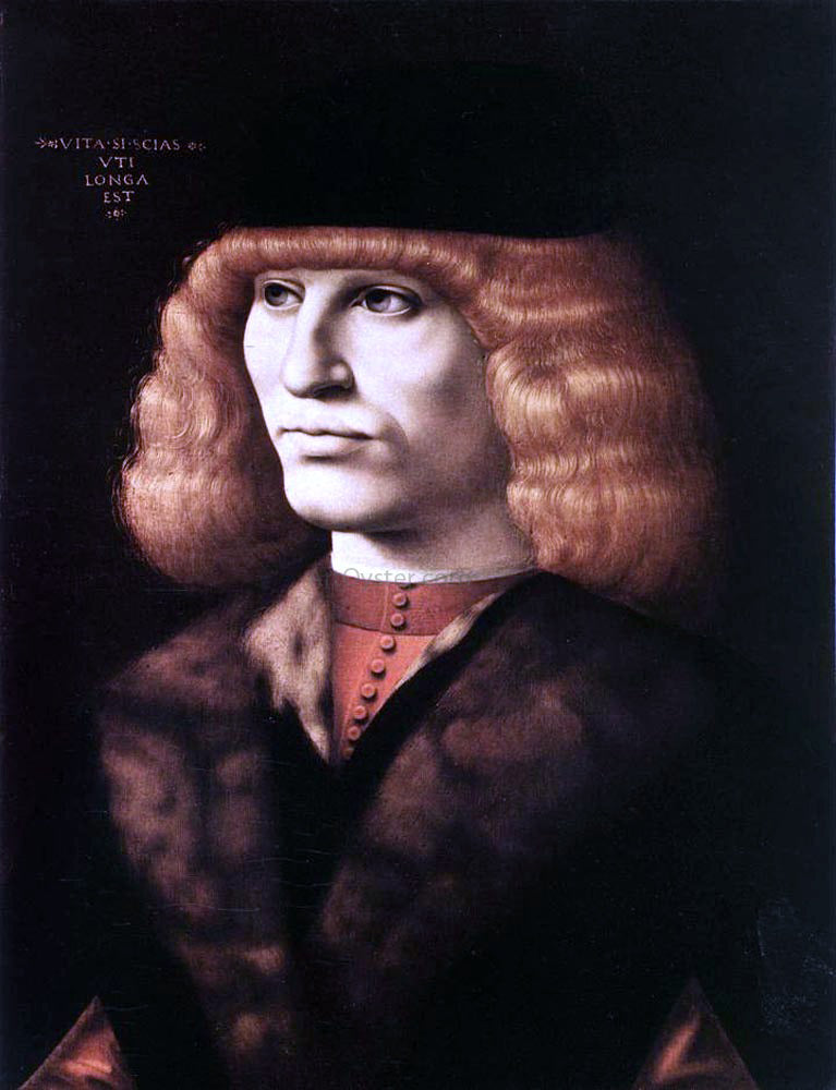 Ambrogio De Predis Portrait of a Young Man - Canvas Print