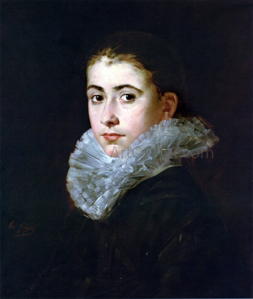 Eva Gonzales Portrait of a Young Woman - Canvas Print