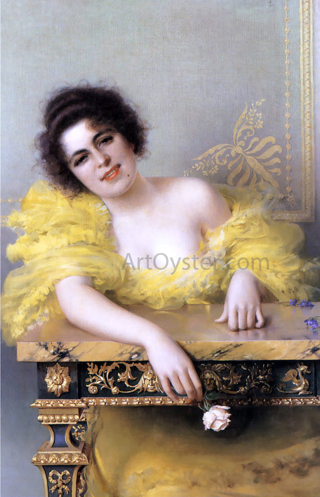 Vittorio Matteo Corcos Portrait of a Young Woman - Canvas Print