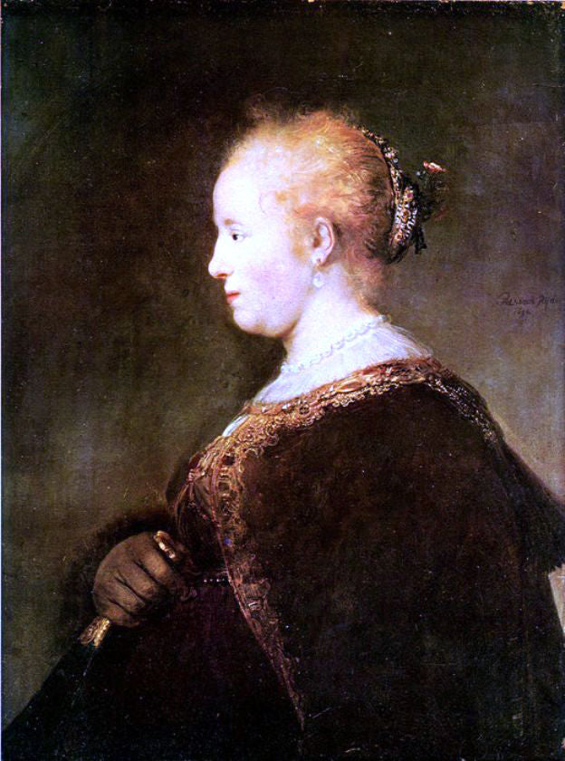 Rembrandt Van Rijn Portrait of a Young Woman - Canvas Print