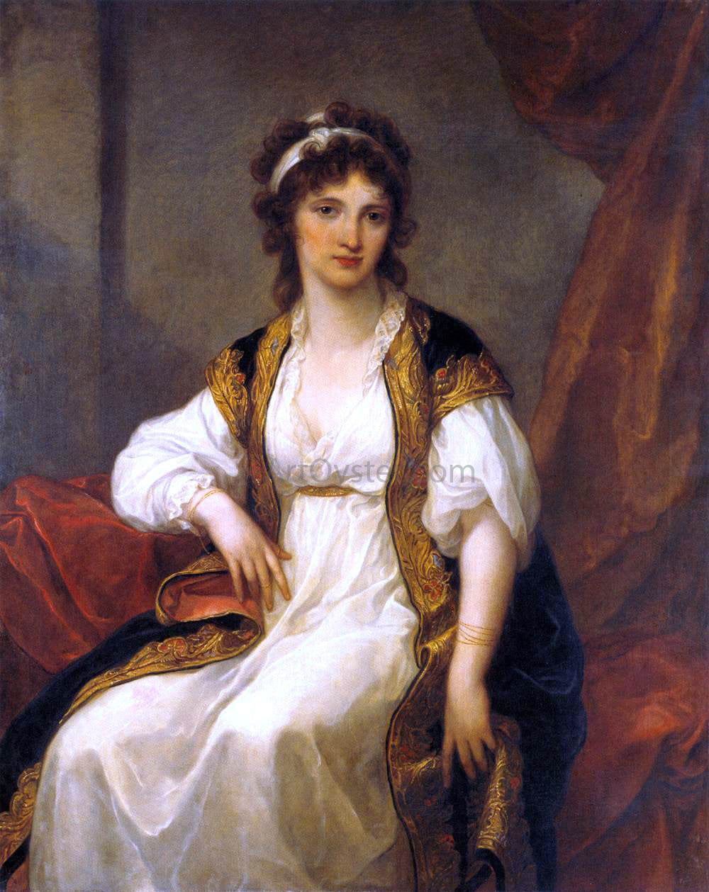 Angelica Kauffmann Portrait of a Young Woman - Canvas Print
