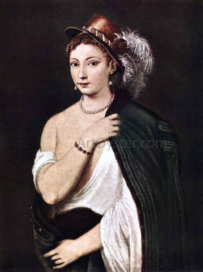 Titian Portrait of a Young Woman - Canvas Print