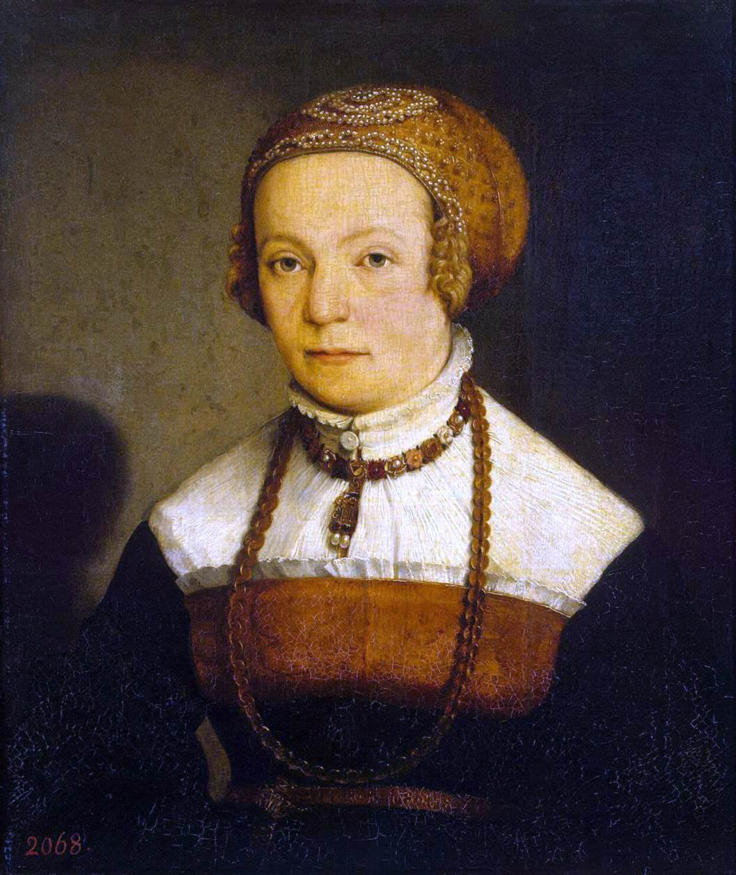 Christoph Amberger Portrait of a Young Woman - Canvas Print