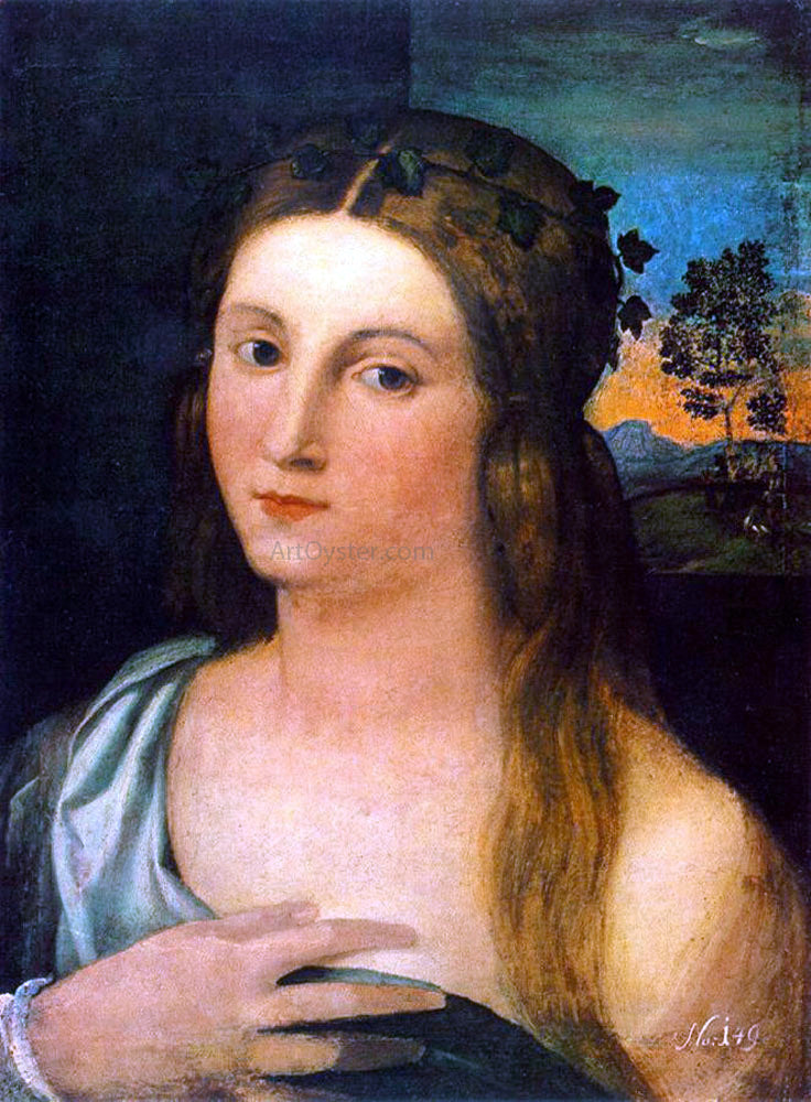 il Palma Jacopo Portrait of a Young Woman - Canvas Print