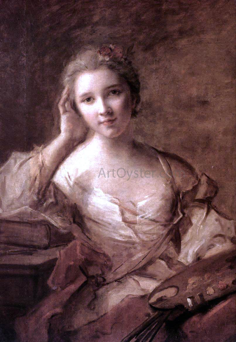 Jean-Marc Nattier Portrait of a Young Woman Painter - Canvas Print