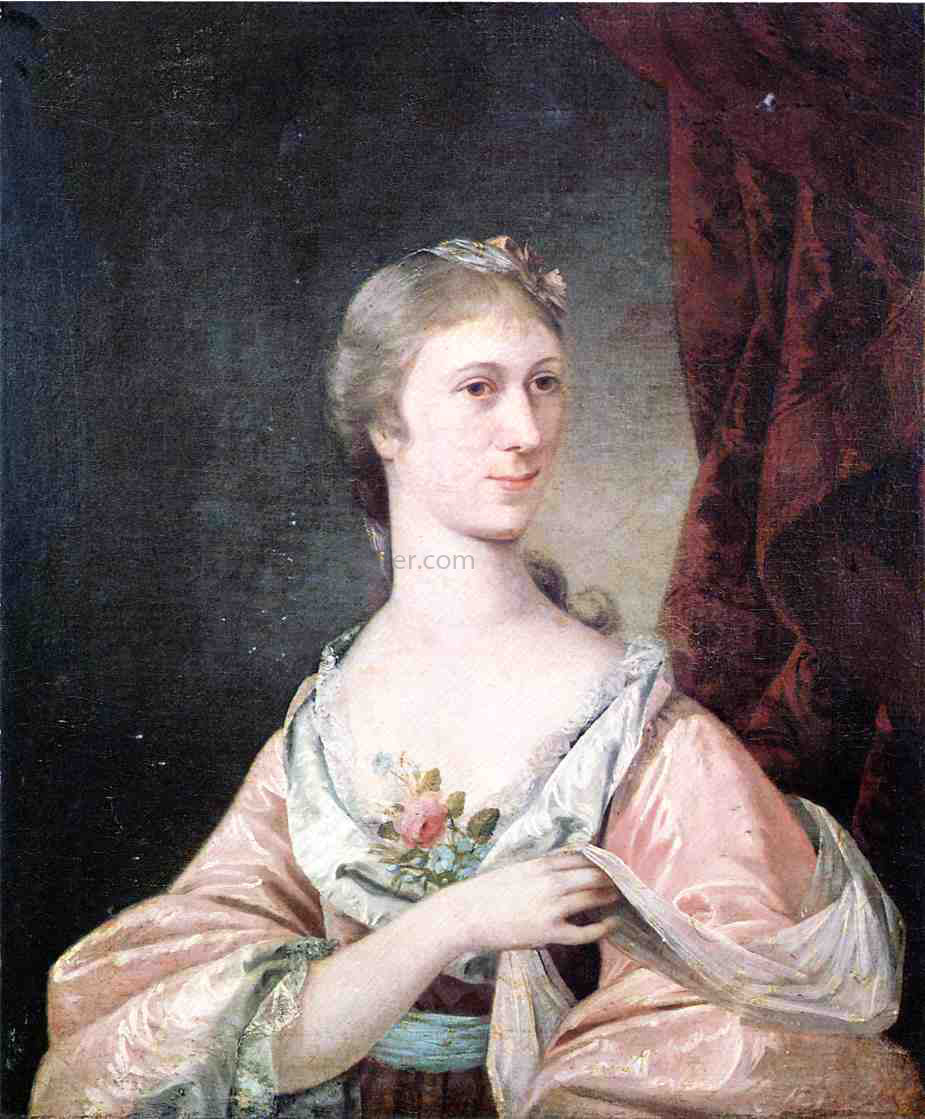 Matthew Pratt Portrait of Abigail Willing - Canvas Print