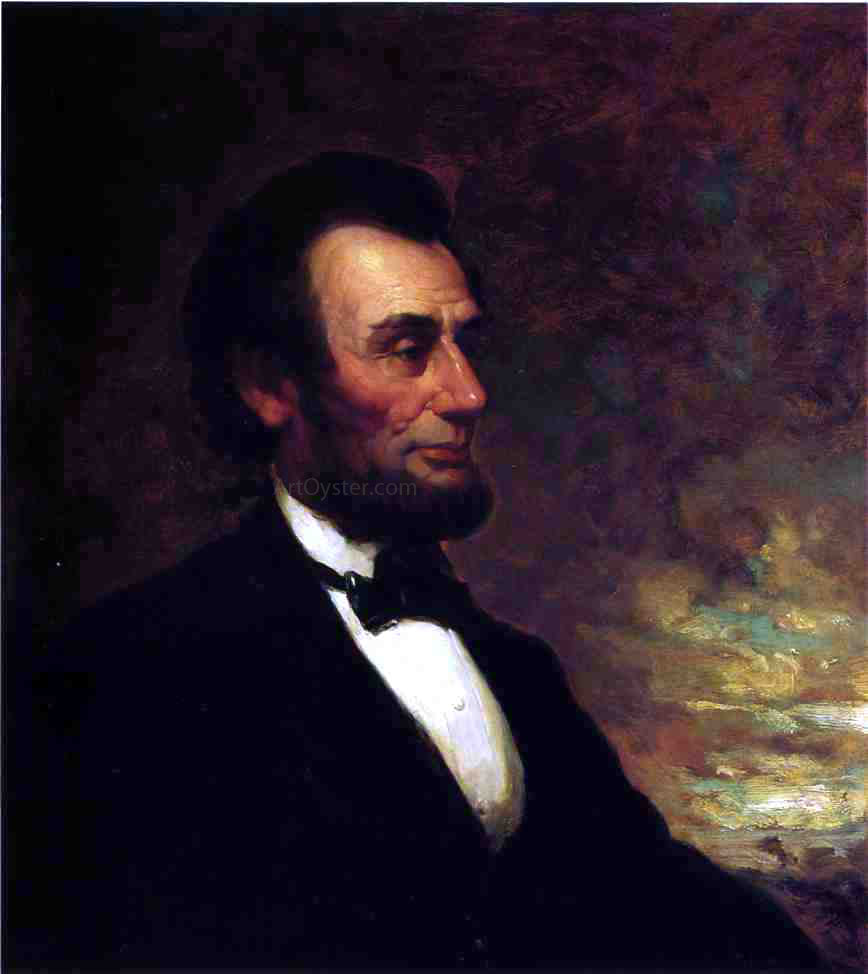 George Henry Story Portrait of Abraham Lincoln - Canvas Print