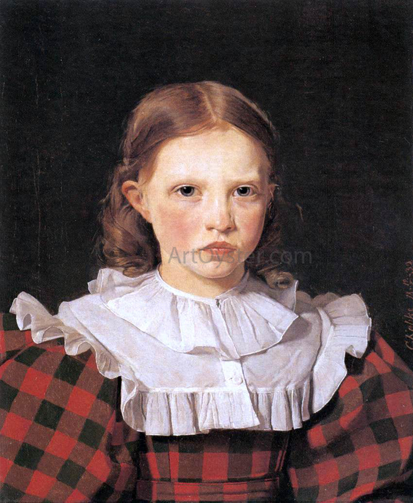 Christen Schiellerup Kobke Portrait of Adolphine Kobke, Sister of the Artist - Canvas Print