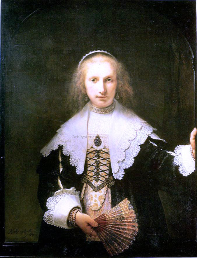 Rembrandt Van Rijn Portrait of Agatha Bas - Canvas Print