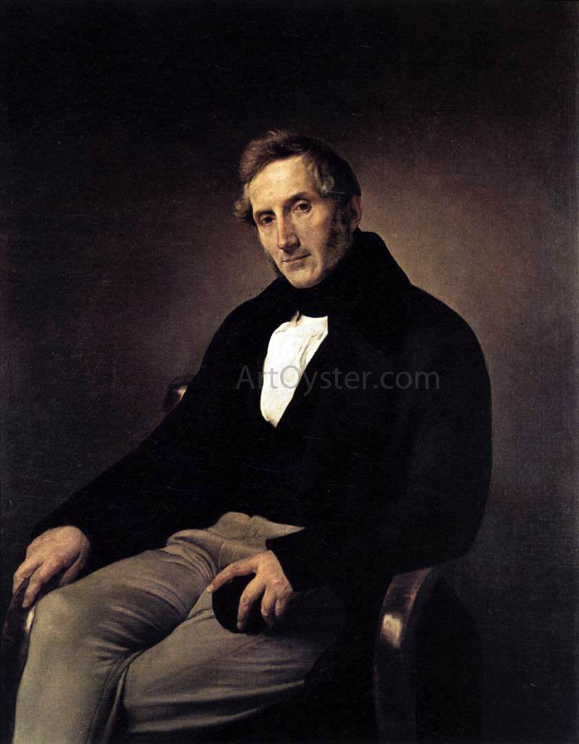Francesco Hayez Portrait of Alessandro Manzoni - Canvas Print