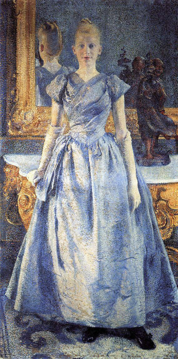 Theo Van Rysselberghe Portrait of Alice Sethe - Canvas Print