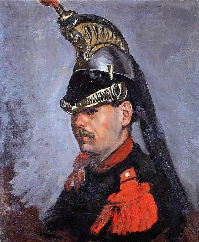 Jean Frederic Bazille Portrait of Alphonse Tissie - Canvas Print