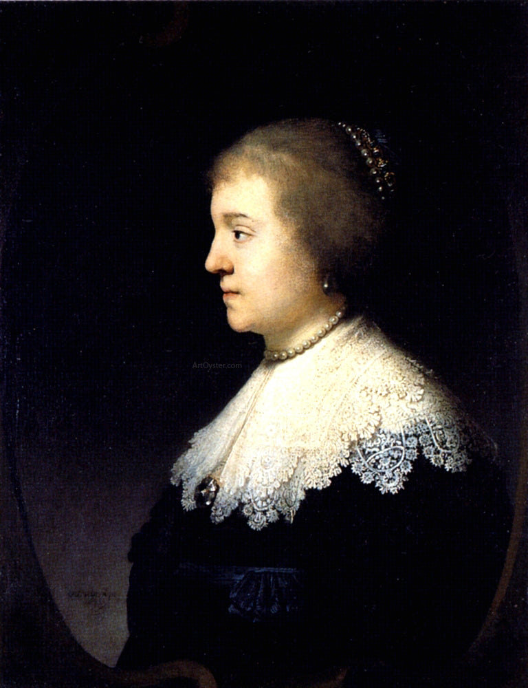 Rembrandt Van Rijn Portrait of Amalia van Solms - Canvas Print