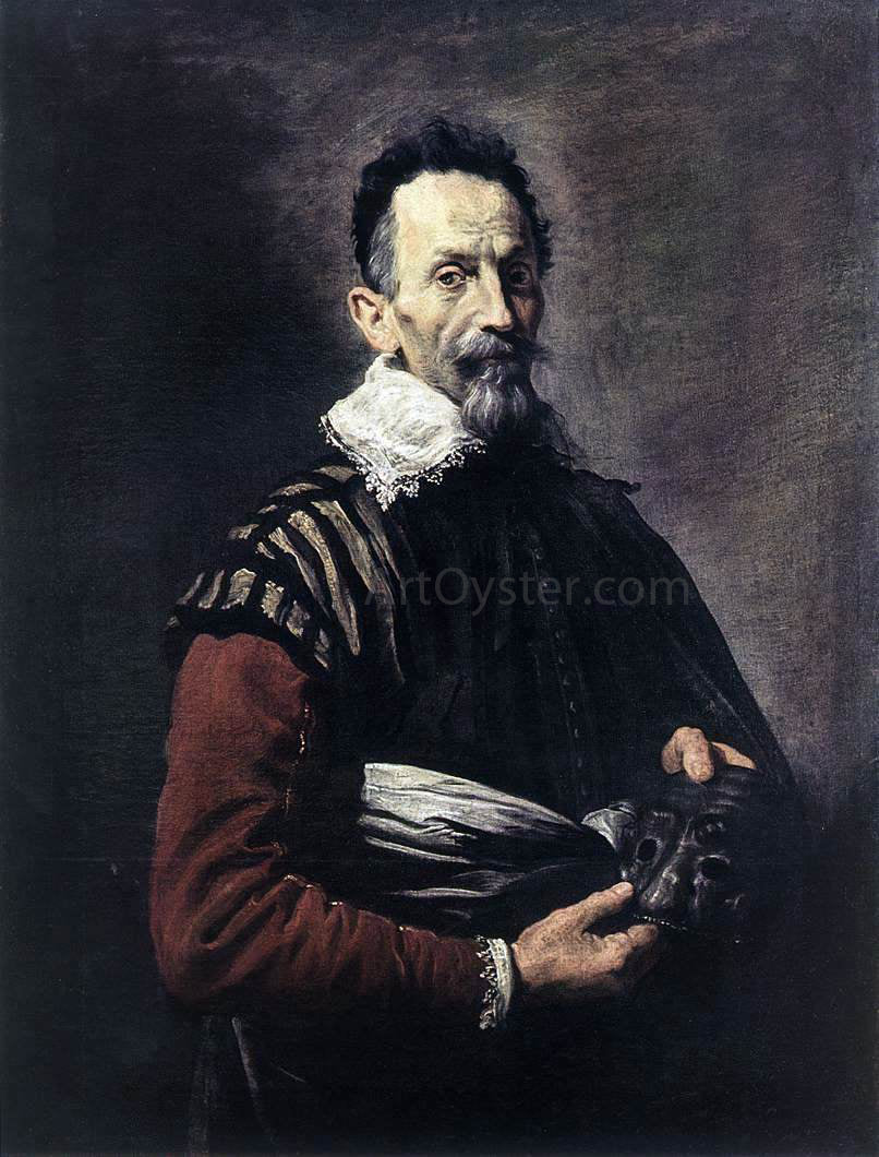 Domenico Feti Portrait of an Actor - Canvas Print