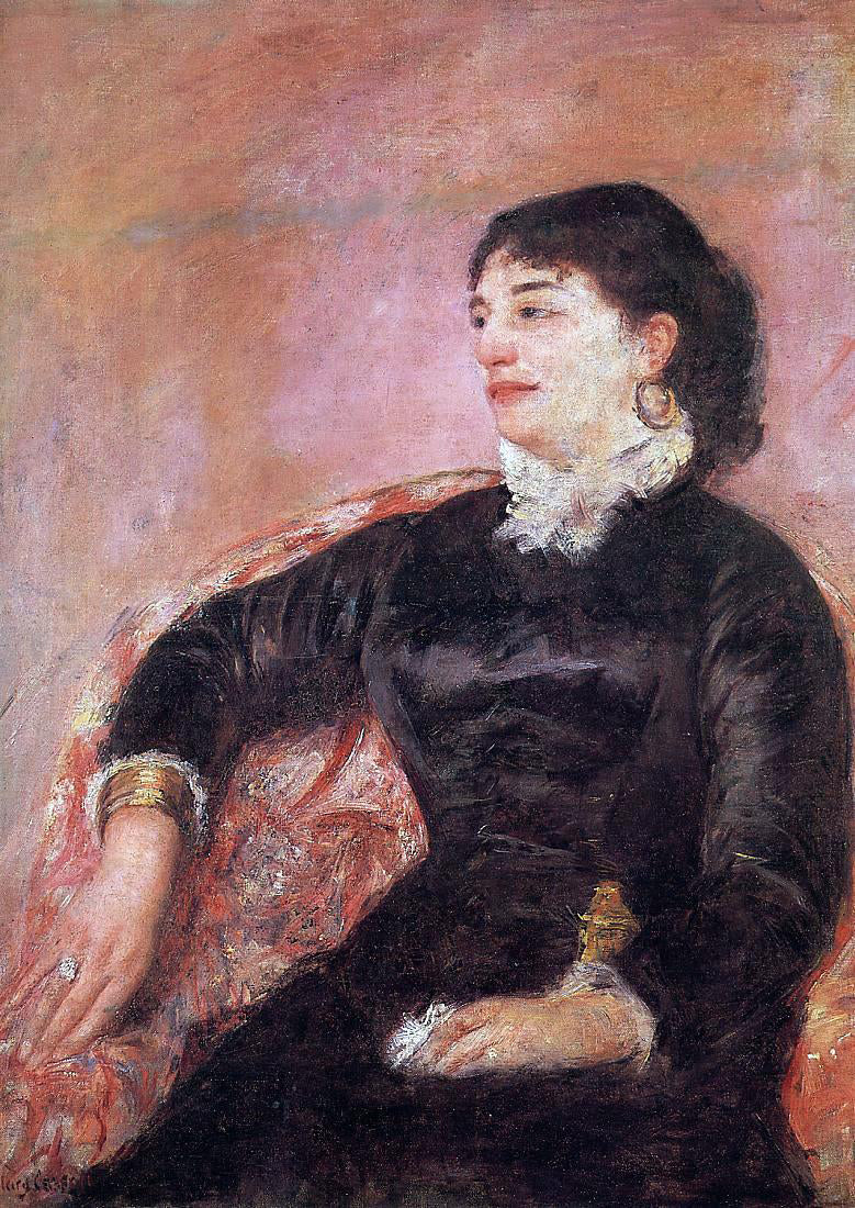 Mary Cassatt Portrait of an Italian Lady - Canvas Print