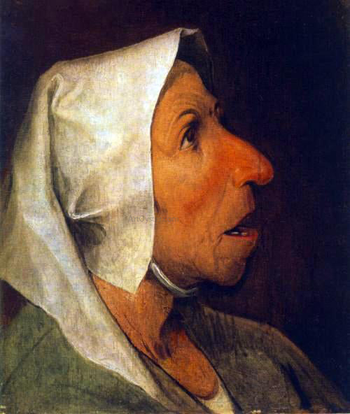 The Elder Pieter Bruegel Portrait of an Old Woman - Canvas Print