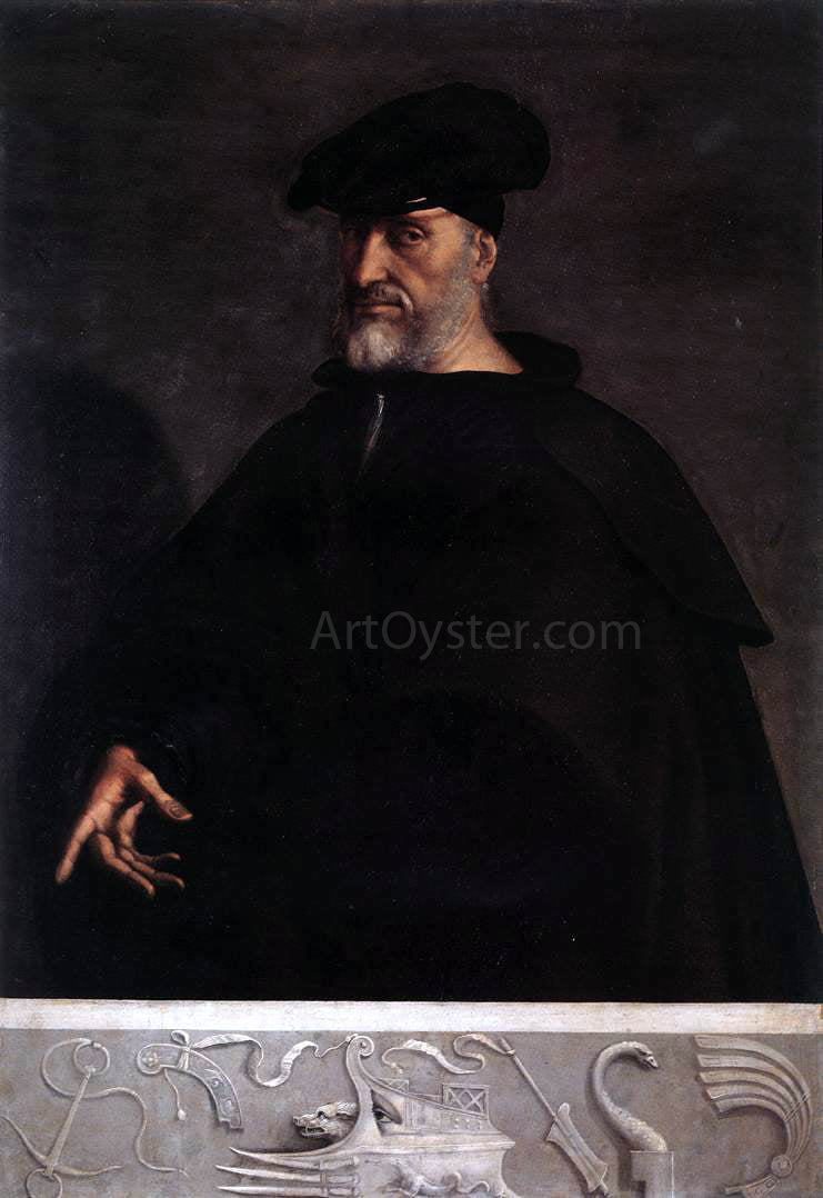 Sebastiano Del Piombo Portrait of Andrea Doria - Canvas Print