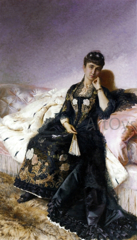 Giovanni Guida Portrait of Ann Lloyd - Canvas Print