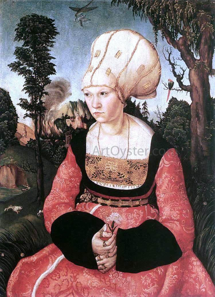 The Elder Lucas Cranach Portrait of Anna Cuspinian - Canvas Print