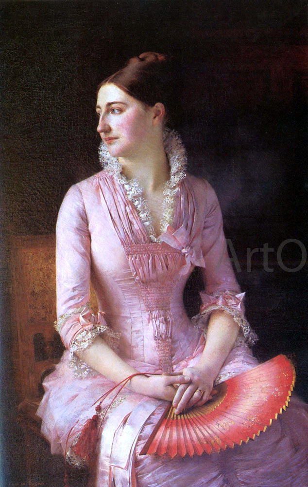 Gustave Etienne Courtois Portrait of Anne-Marie Dagnan - Canvas Print