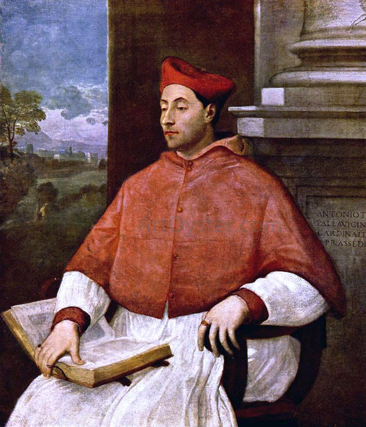 Sebastiano Del Piombo Portrait of Antonio Cardinal Pallavicini - Canvas Print