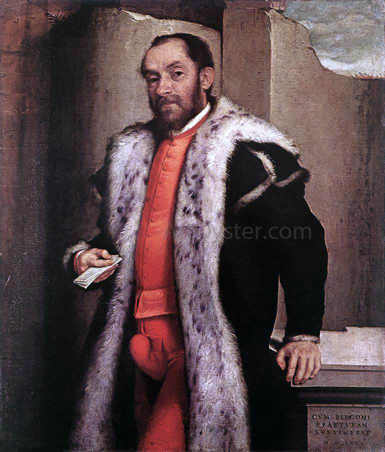 Giovanni Battista Moroni Portrait of Antonio Navagero - Canvas Print
