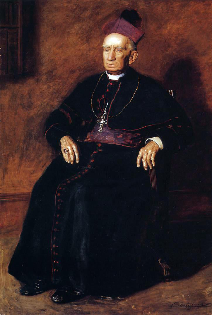 Thomas Eakins Portrait of Archbishop William Henry Elder - Canvas Print