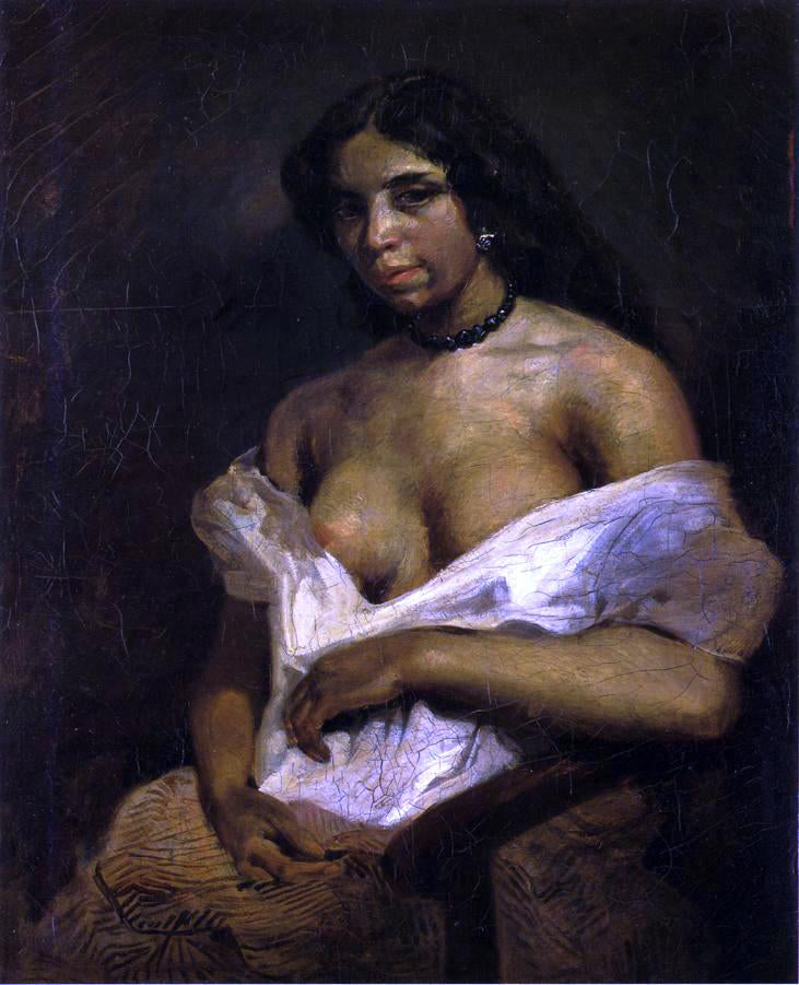 Eugene Delacroix Portrait of Aspasie - Canvas Print