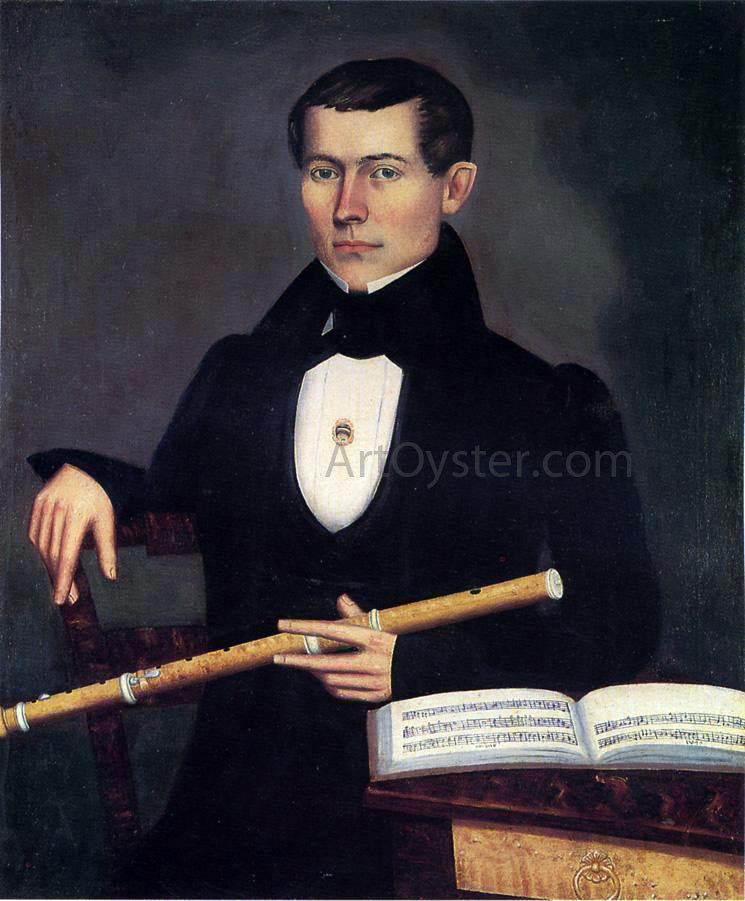Erastus Salisbury Field Portrait of Austin Marsh - Canvas Print