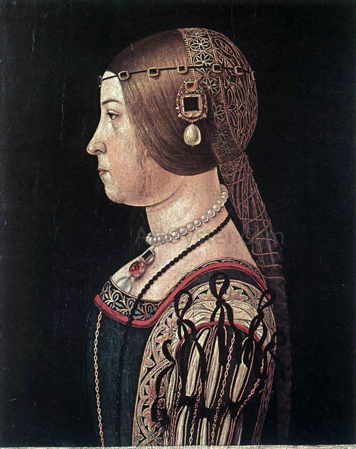 Alessandro Araldi Portrait of Barbara Pallavicino - Canvas Print