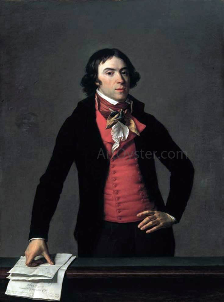 Jean-Louis Laneuville Portrait of Bertrand Barere de Vieuzac - Canvas Print