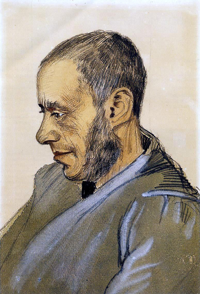 Vincent Van Gogh Portrait of Boekverkoper Blok - Canvas Print