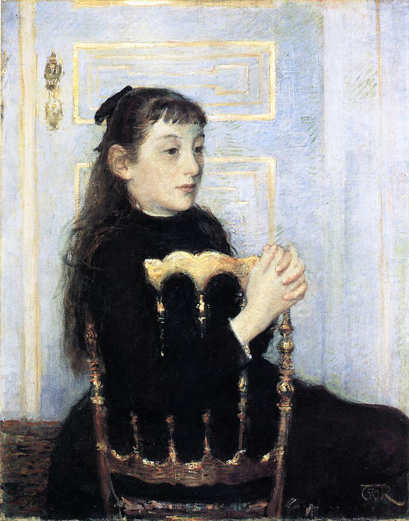 Theo Van Rysselberghe Portrait of Camille van Mons - Canvas Print