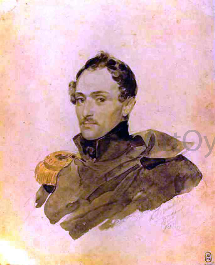 Karl Pavlovich Brulloff Portrait of Captain A. M. Kostinich - Canvas Print