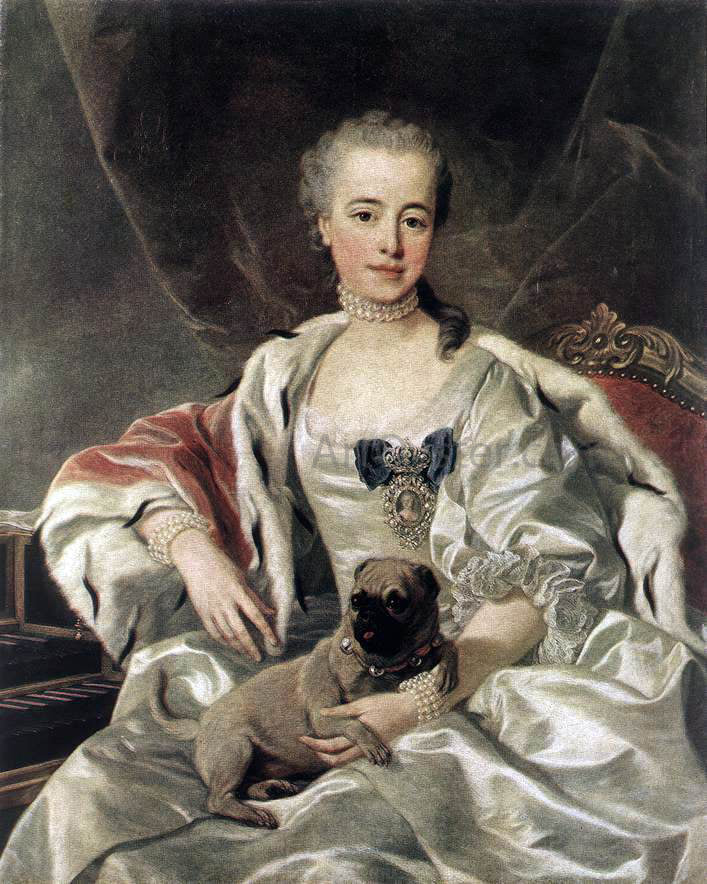 Louis Michel Van Loo Portrait of Catherina Golitsyna - Canvas Print