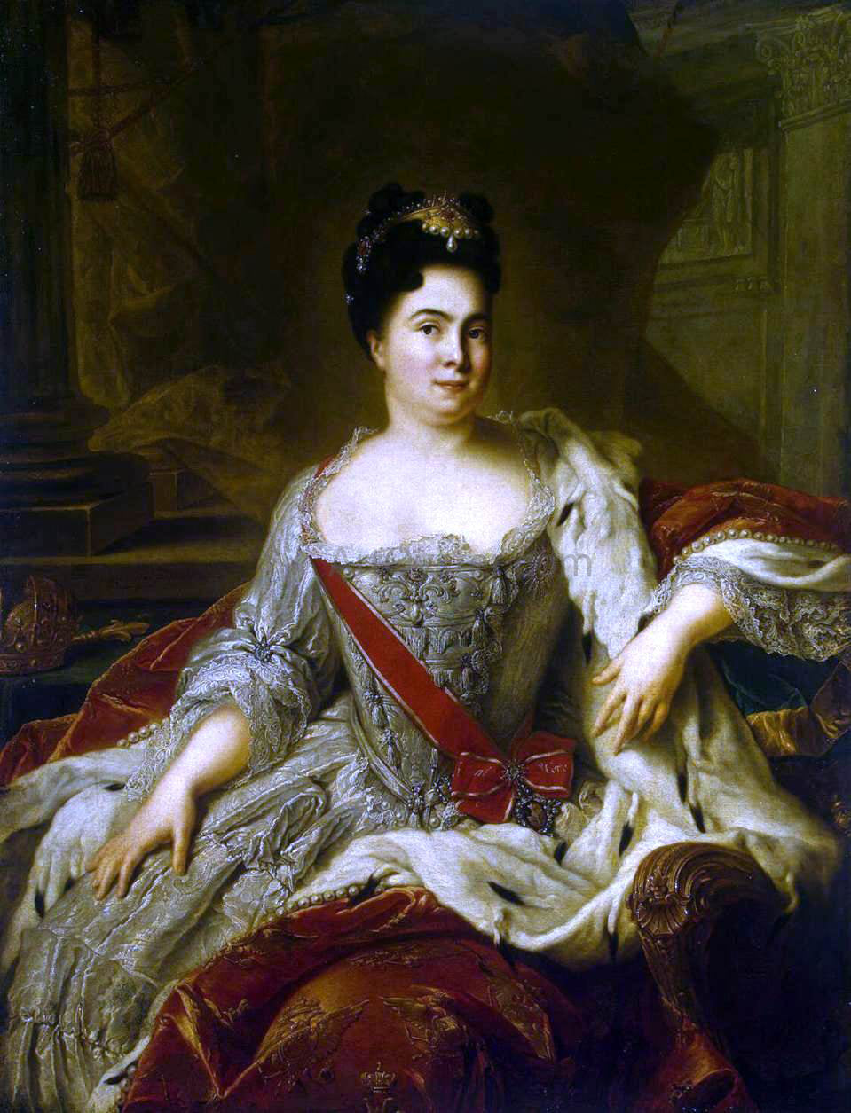 Jean-Marc Nattier Portrait of Catherine I - Canvas Print