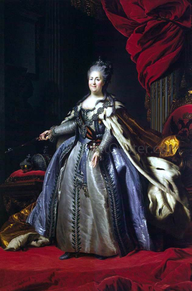 Fyodor Rokotov Portrait of Catherine II - Canvas Print