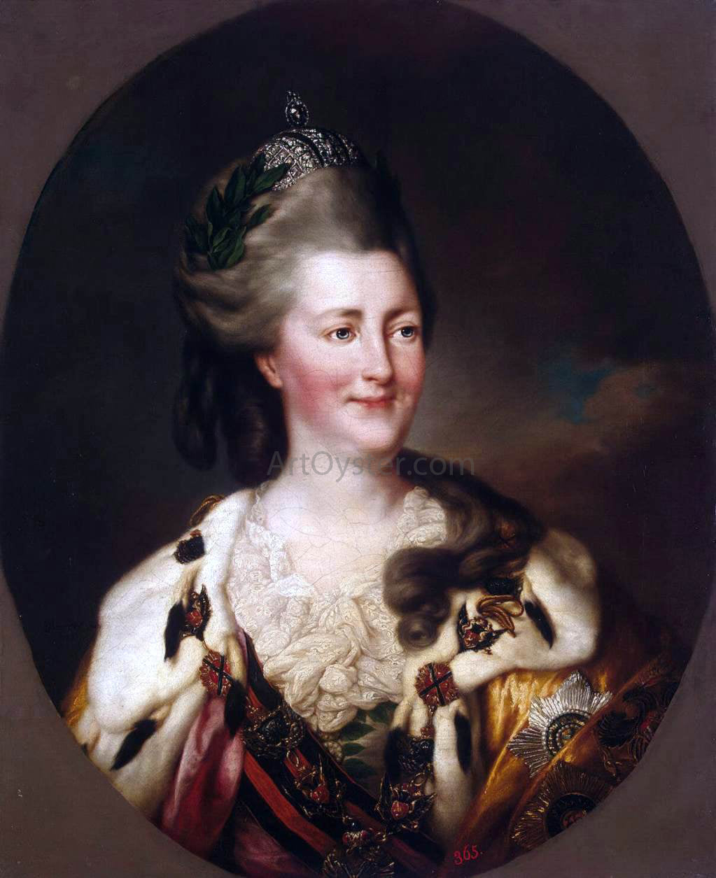 Richard Brompton Portrait of Catherine II - Canvas Print