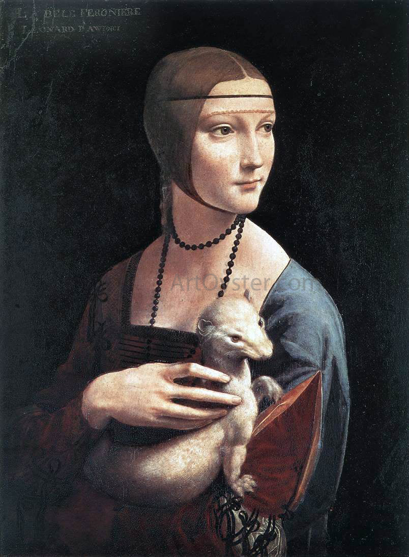 Leonardo Da Vinci Portrait of Cecilia Gallerani - Canvas Print