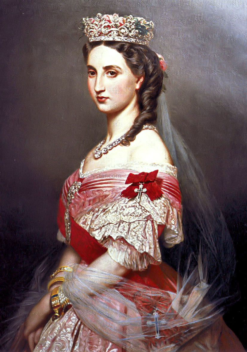 Franz Xavier Winterhalter Portrait of Charlotte of Belgium - Canvas Print