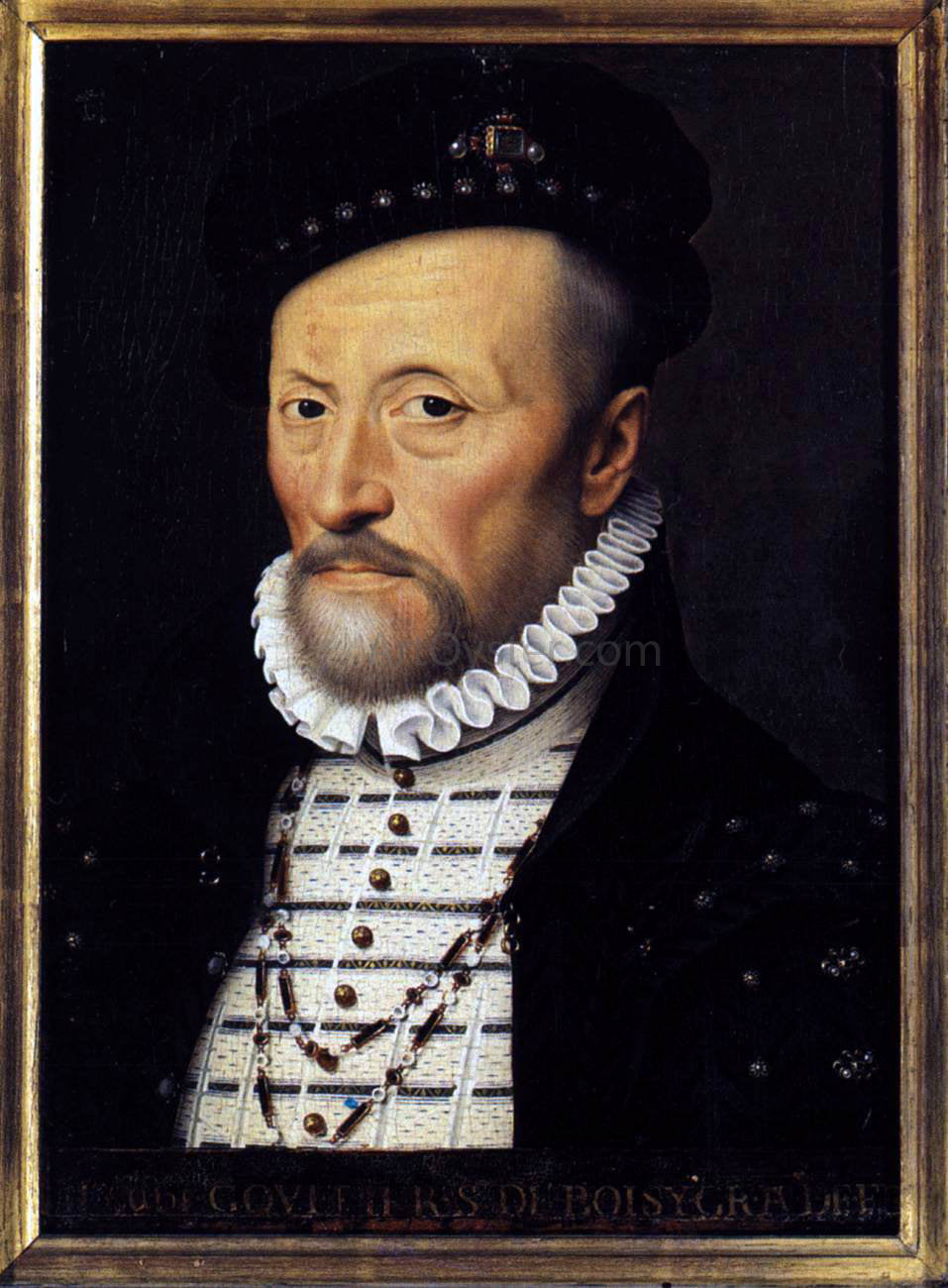 Francois Clouet Portrait of Claude Gouffier - Canvas Print