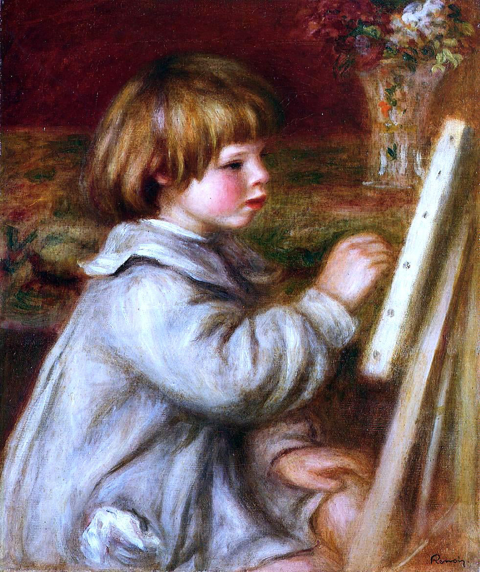 Pierre Auguste Renoir Portrait of Claude Renoir Painting - Canvas Print