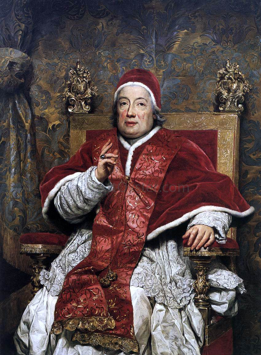 Anton Raphael Mengs Portrait of Clement XIII Rezzonico - Canvas Print