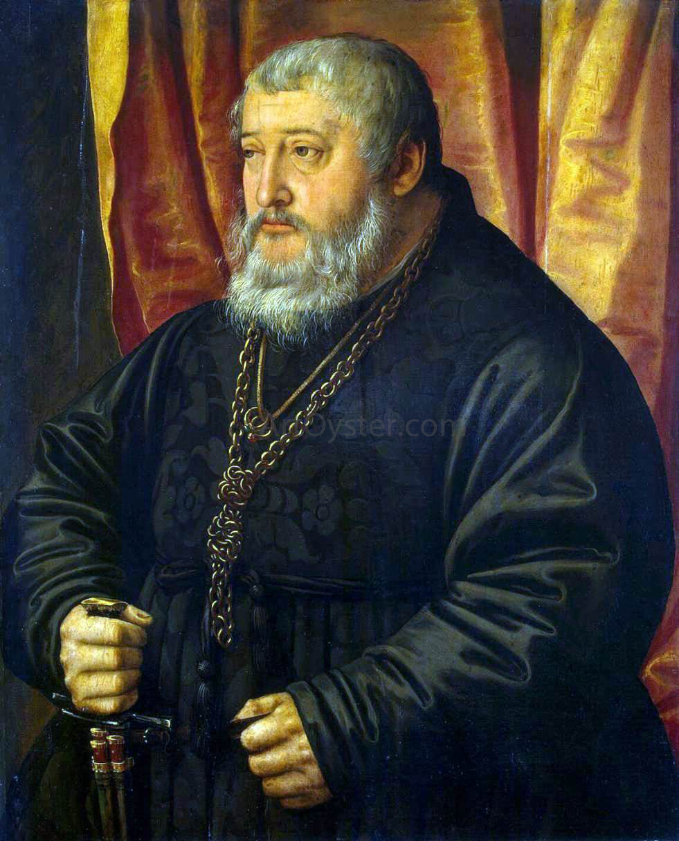 Georg Pencz Portrait of Count Palatine Ottheinrich - Canvas Print