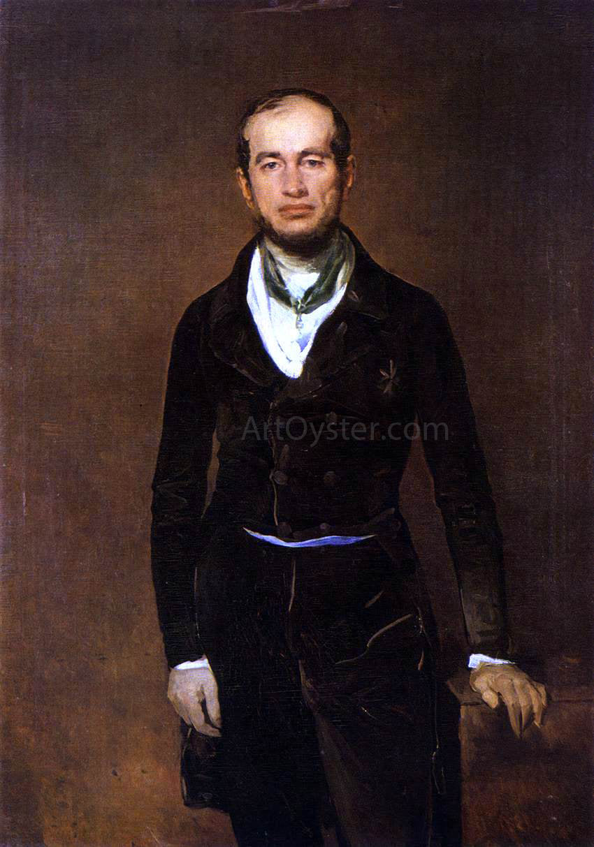 Ferdinand Von Rayski Portrait of Count Zech-Burkersroda - Canvas Print