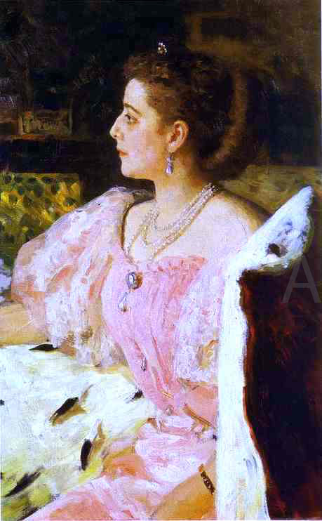 Ilia Efimovich Repin Portrait of Countess Natalia Golovina - Canvas Print